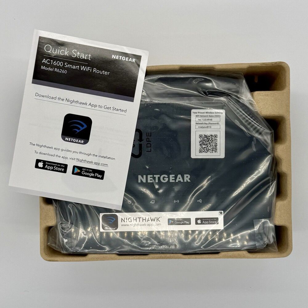 NETGEAR AC1600 Smart Wi-Fi Router Dual Band Gigabit R6260-100NAS NEW Open Box - Picture 7 of 9